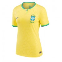 Camisa de time de futebol Brasil Replicas 1º Equipamento Feminina Mundo 2022 Manga Curta
